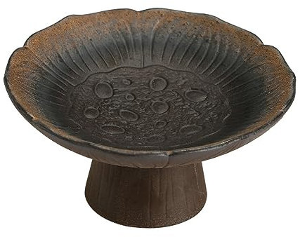 LABRIMP 1pieza Plato De Cerámica Retro Para Frutas y Snacks Bandeja De Pottery Para Cocina Para Dried Fruits y Aperitivos Diseño De Para Decoración De Mesa y