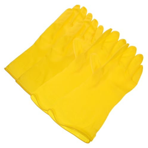 FRCOLOR 2paare Küchenhandschuhe Wiederverwendbar Für Geschirrspülen Wasserdichte Reinigungshandschuhe Mit Verlängerten Bündchen Öl Und Schmutzabweisend Für Haushaltsreinigung