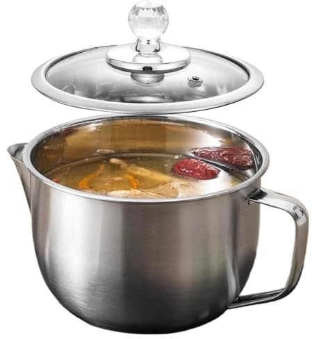 Gazocua Grease Separator Jug, Stainless Steel Cooking Oil Strainer Pot, Food Grade Grease Separator, Oil Grease Separator, Steel Filter Sieve Bowl Container, Grease Separator with Lid