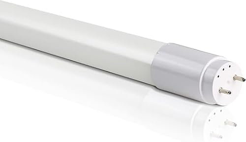 LED T8 Light Tube 4FT, Daylight White 5000K, Dual-End Powered Ballast Bypass,1440-2080Lumens 8W (26W Equivalent Fluorescent Replacement), Clear Cover,Lighting Tube Fixture