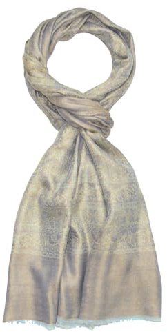 Lorenzo Cana Luxus Wollschal Seidenschal Herrenschal Schaltuch Schal jacquard gewebt Naturfasern 50% Wolle 50% Seide Beige Hellblau Gelb 7857711
