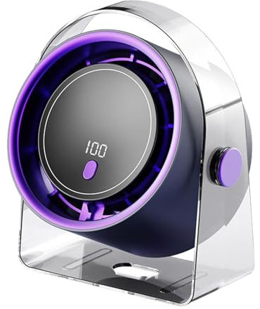 Generico Ventilatore Circolatore Senza Pale Portatile, Ventilatore Da Tavolo - 100 Livelli Di Velocità, USB-C, 30dB, Autonomia 12h - Per Ufficio/Casa