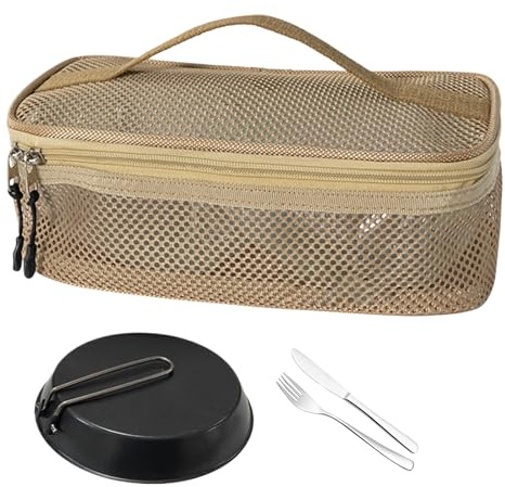 Genérico Bolsa para Utensilios de Cocina de Camping | Maletín De Menaje Portátil para Exterior - Bolsa De Malla Grande Portátil para Utensilios De Camping para Picnic Barbacoa Viaje Aventura
