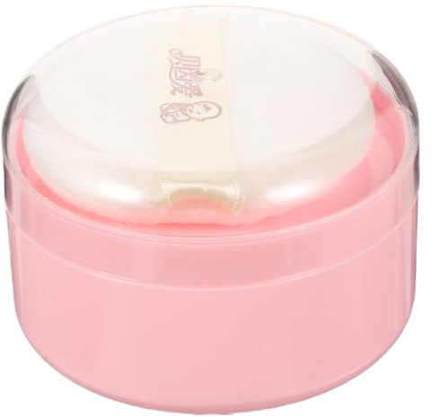 FOMIYES Babypuderquastenbehälter Klein Mit Puderquaste Luftdicht Verschlossener Behälter Für Körperpuder Tragbare Babypuderdose Für Reisen Und Zuhause Mit Deckel