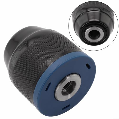 Cabezal de portabrocas de trinquete de 10 mm para taladros de mano, mecanismo de cambio de broca fácil, construido para durar bajo un uso intensivo (azul)