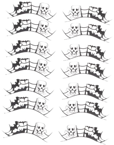 LIFKOME 7 Paires Faux Cils Halloween Exagérés Accessoires Oculaires Cosplay Grappes Maquillage de Scène et Fête