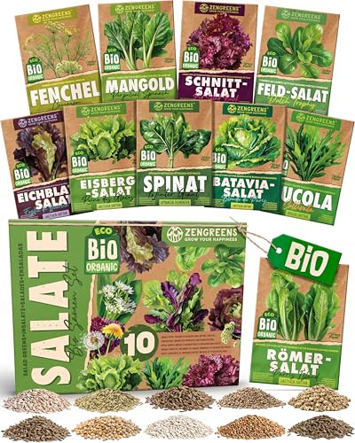 ZenGreens® - Ekologiska Bladgrönsaker Frö Set - 10st.