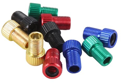 MOLERRI 10Pcs Presta to Schrader Adaptateur de Valve Convertisseur Multicolore VéLo VéLo Tube de Pneu