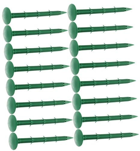 VILLCASE Piquets de Jardin en Plastique 16 Cm Verts – 150 Pièces pour Fixation de Bâches, Ancrage Extérieur et Piquets à Pointes pour Pelouse et Camping