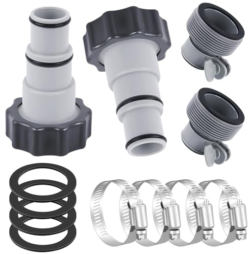 Poolschlauch Adapter, 4 Stück Pool Schlauchadapter, Pool Adapter Schlauch, Schlauchadapter für Pumpe, für 32 mm und 38 mm Poolschlauch