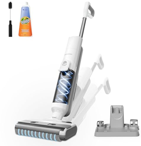 Proscenic F10 Ultra Nass Trockensauger, 60 Min Staubsauger mit Wischfunktion, Smart 3 in 1 Wet and Dry Vacuum Cleaner, 0,7 mm-Wandreinigung, Selbstreinigung, Anti-Tangle, LED-Display, für Harte Boden