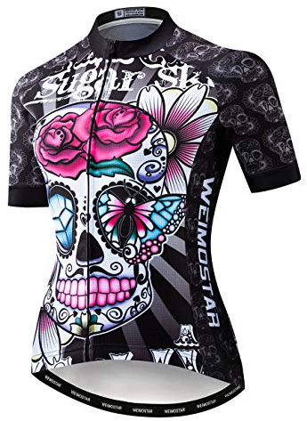 weimostar Fahrrad-Trikot für Damen, Mountainbike-Kleidung, Sommer-Rad-Top, kurzärmlig, MTB-Jersey, schnelltrocknend