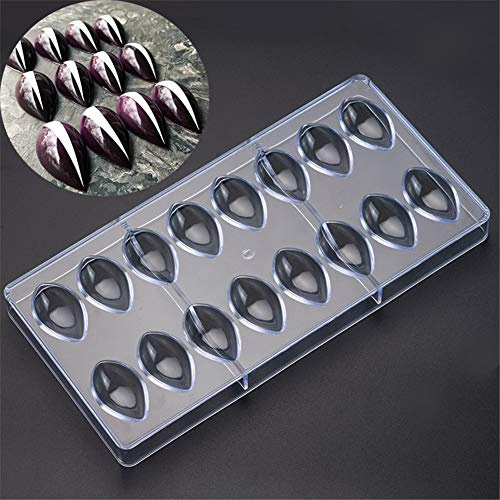 AMOYER Forma 3D policarbonato Chocolate del Molde para Hornear de la Cocina del Molde del Caramelo Caramelo de Chocolate PC Molde de cocción de pastelería Herramientas