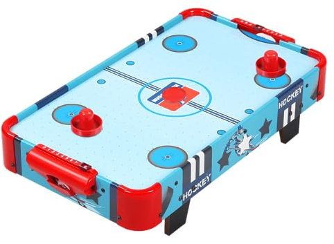 TALLO Table Top Air Hockey Table 24 inch, Battery-Operated Mini Air Hockey Table with 2 Pucks and Pushers, Light Weight, Portable Travel-Size, Games Toy Birthday Gift Idea