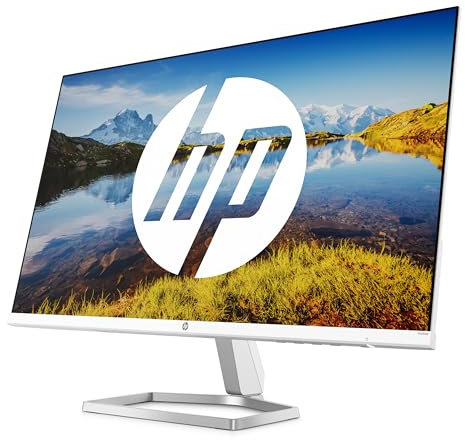 HP M24fwa Monitor con Casse Audio, Schermo da 23.8” FHD IPS Antiriflesso, Tecnologia AMD FreeSync, Tempo Risposta 5ms GtG Overdrive, Risoluzione 1920 x 1080p, HDMI, VGA, Argento
