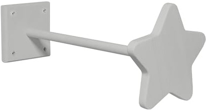 BioKinder Betthimmel-Halter Stern Himmelstange Netzhalterung Betthimmel Halterung aus zertifiziertem Massivholz L 44 cm