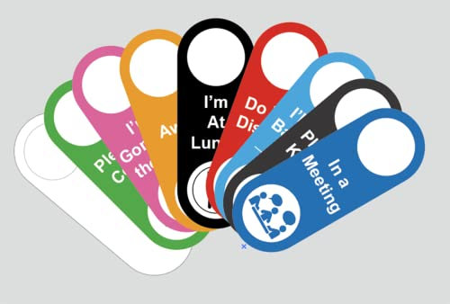 Lot de 10 panneaux de suspension double face pour porte de 8,9 x 24,1 cm