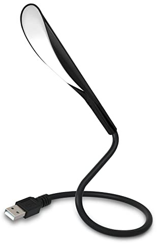 LEDBOKLI USB Lampe Dimmbare USB Licht, 2.8W Flexible Tastatur Licht für PC Computer 14 LED Perle, weißesLicht, 3 Stufig Einstellbare Helligkeit, EIN/Aus Touch Schalter, für Laptop, Powerbank, Schwarz