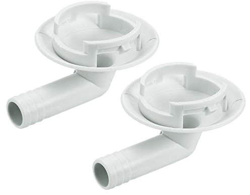 sourcing map Aire Acondicionado Drenaje Manguera Conector 40mm Tubo Codo Conexión Reemplazo Pieza Accesorios para Mini-Split Ventana AC, Beige Paquete de 2