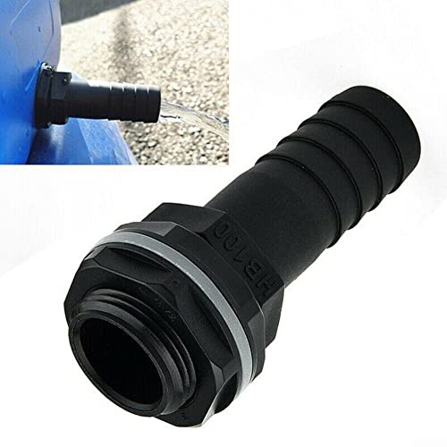 25mm Flow Waste Connector Hose Kit Tap Tank 1 Overflow Connector with Nut and Washer Fits 1 Overflow Pipe Garden Tank Fittings