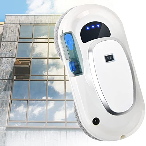 Robot Window Cleaner,3 Cleaning Methods,Battery Working Time 15min,Electric Intelligent Window Cleaner Robot with Remote Control for Outdoor/Indoor Windows