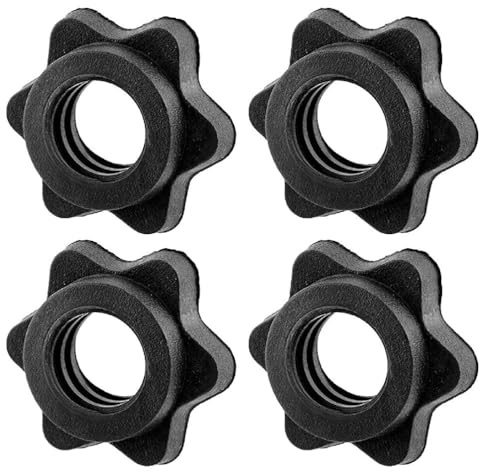 4Pcs/set Spinlock Collars Anti-Slip Spin-Lock Collar Screw Clamp Spinlock Collar For Dumbbell Weight Lifting Anti-slip Spin Lock Collar Screws Barbell Nut Hexagon Nut