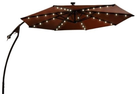 Ombrellone da Esterno Ombrellone da Giardino Ombrello Da Esterno A LED Solare Da 9,8 Piedi Ombrello A Sbalzo Appeso Ombrello Offset Facile Da Aprire Con Luci A LED Ombrellone Spiaggia Parasole da Balc