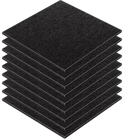 WOPPLXY 100 unidades de 90 x 90 mm Esterillas protectoras de 3 mm de grosor, almohadillas de goma para terrazas de azulejos, balcones