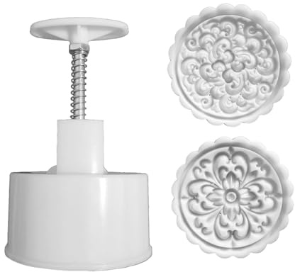 Set di 4 timbri Mooncakes da 200 g, design 3D, per pasticceria professionale