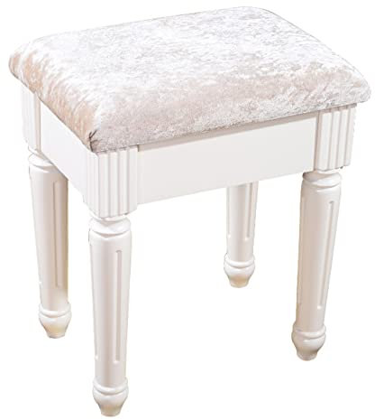 LMHAUSS Schminkhocker/Schminkhocker/Make-up-Hocker/gepolsterte Bank/Klaviersitz, Stuhlbank im Schlafzimmer, Badezimmer, Sitzhöhe 46 cm, ABS-Kunststoff, Stahl L Vigorous