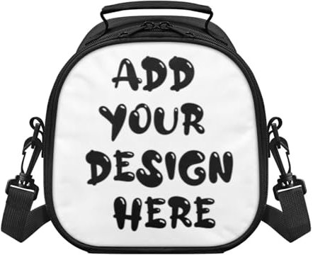 TSOVTHRID Lonchera personalizada para mujer, diseño Bento, lavable, diseño personalizado para hombres con contenedores con correa ajustable para el hombro, para oficina, trabajo, picnic, playa o