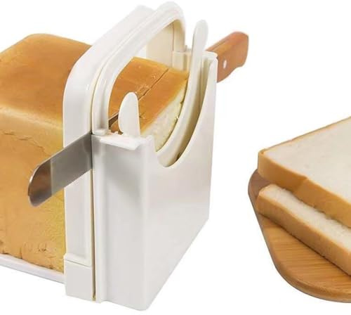 Slicing Cutter | Folding Sandwich Cutter | Manual Multiple Cutting Guide Tool with Non-Slip Design for Toast Bagel Sandwich Cheese