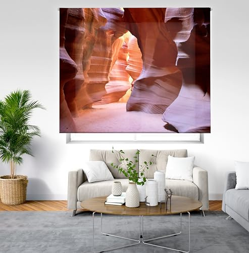 Blindecor Digital | Estor Enrollable Translúcido Estampado |Familia Paisaje| Modelo P-Jordania | 170 x 180 cm (Ancho por Alto) Tamaño de la Tela 166 x 175 cm | Estores para Ventanas