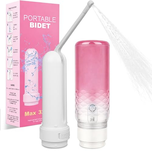 Portable Bidet for Travel 320ML,Rechargeable Handheld Bidet for Women & Men IPX7 Waterproof Toilet Sprayer |Personal Hygiene Sprayer Compact for Postpartum Care (White, 320ML)