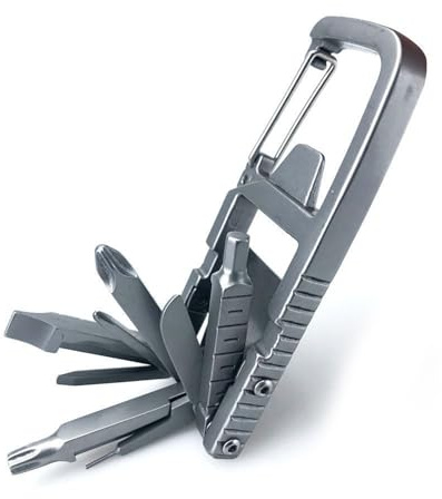 13 in 1 Tool Defense Bottle Opener Phone Holder Multi Carabiner Screwdriver Multi-Tool Outdoor Stainless Steel Multi-Tool Electronics Repair