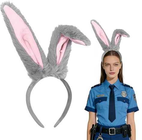 Xanthelle Kaninöron pannband, plysch kaninöron pannband kostym tillbehör för påsk och cosplay