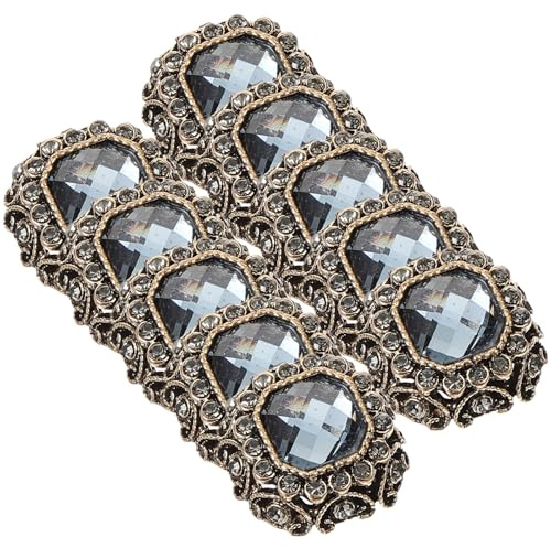 Cabilock Large Metal Rhinestone Buttons 10Pcs 17Mm for Cashmere and Wool Overcoats, Easy Install Clothing Sewing Buttons for DIY Coat Fastening and Fashion