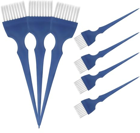 ERINGOGO Kit de 7 Pinceles Color Aleatorio Cerdas de Fibra y Plástico Herramienta Práctica y Fácil de Usar para Teñir el Cabello para Salón y Peluquería Profesional