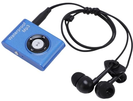 Alomejor Lettore MP3 Subacqueo Lettore Musicale Portatile con Memoria da 8 GB per Corsa, Sci con Cuffie, Immersioni (BLUE)