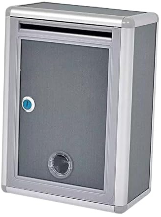BOKIOESDE Låsbar väggmonterad brevlåda med nyckelbricka, mångsidig för tidningar, tidskrifter och viktiga brev, förslagslådans storlek är 215 mm x 105, Stil A