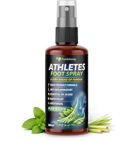 Athletes Foot Spray 200ml – Antifungal Foot Spray for Itchy Feet & Foot Odour – Peppermint, Lemongrass & Cedarwood Oils – Cooling Foot Spray for Smelly Feet, Cracked Skin & Athlete’s Foot Relief