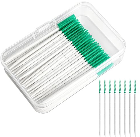 240 Verdes Cepillo Interdental, Interdentales, Limpia Dientes, Limpian Eficazmente Entre Los Dientes, Son Suaves Y Cómodos, E Incluyen Una Caja De Almacenamiento