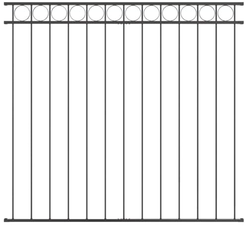 Élément de clôture ASSEN Gris 170 x 150 cm Acier | Design moderne, entretien facile, usage extérieur, construction robuste, délimitation jardin