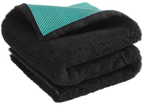 Medbed Premium - Die medizinische Hundedecke: rutschfest, feuchtigkeitsabsorbierend, atmungsaktiv und waschbar (70x100 cm, Schwarz)