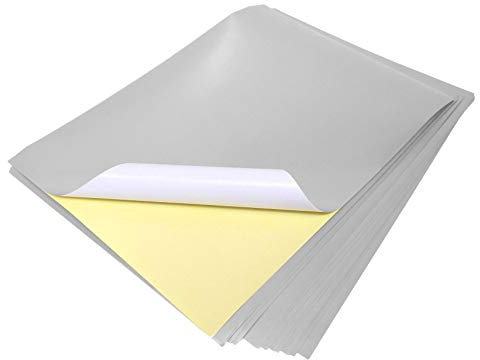 Evergreen Goods A4 10 Sheets Metallic Silver Laser Printable Self-Adhesive Craft Labels | Sticky Sticker Paper | Customisation Packaging & Crafts | for Cricut & Silhouette Printing & DIY Projects