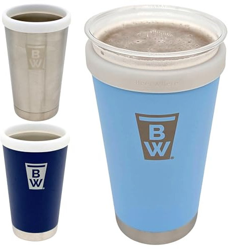 6PINT 20 oz. Imperial Pint Tumbler | Pint Glass Cooler | Cooler for 12 oz. to 24 oz. Plastic Cups | Premium Vacuum-Insulated Stainless Steel (Light Blue)