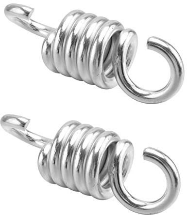 Yardenfun 2pièces Ressort De Balançoire Robuste Acier avec Double Crochet Pivotant pour Suspension De Chaise Hamac Et Autres Accessoires