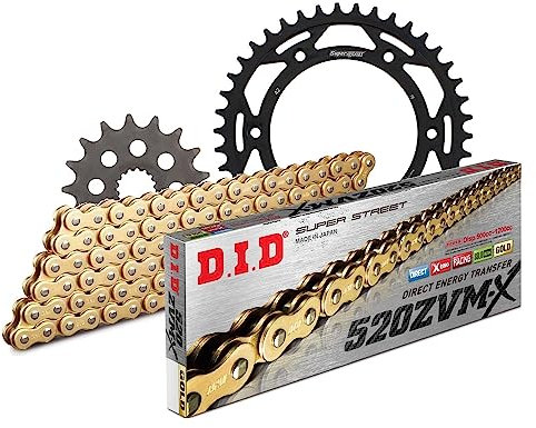 Juego de cadena DID de acero 520ZVM-X/110 remache para KTM LC4-E Super Moto LC4 SM 640 ccm Bj. 1999-2006