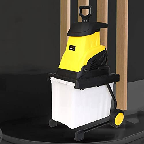 Garden Shredder, 2500W Electric Wood Leaf Branch Chipper Shredder Mulcher,Double Switch Protection And 50 Litre Collection Box,45Mm Cutting Width