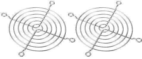 PATIKIL 90mm Fan Finger Grill, 2 Pack 304 Stainless Steel Grill Protector Guard Fan Protective Cover for 90x90mm Fans for Equipment Computer DIY, Silver